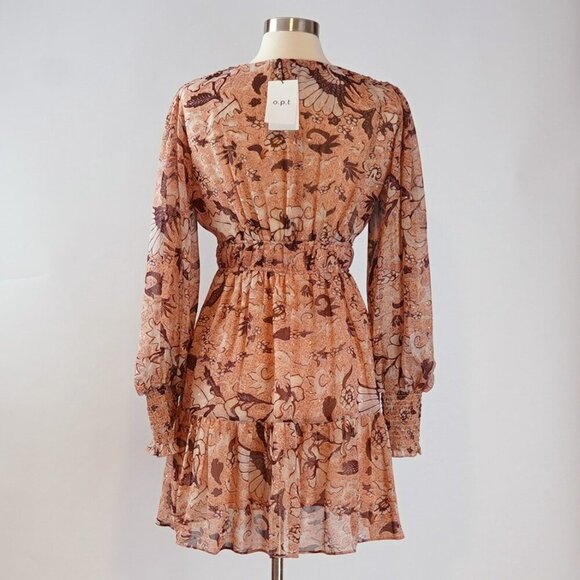 O.P.T One Pretty Time Floral Ruffle Dress NEW DEGAGE - Size Small - Picture 3 of 7